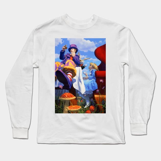 The Mad Hatter Long Sleeve T-Shirt by Spiderwebart Gallery